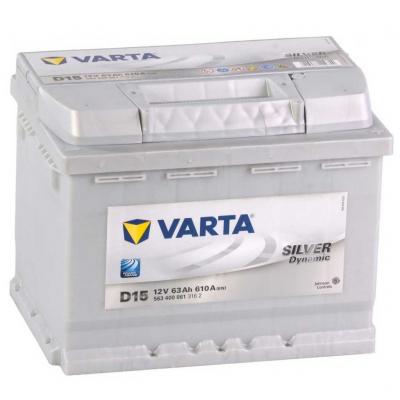 Varta Silver Dynamic D15 5634000613162 akkumulátor, 12V 63Ah 610A J+ EU, magas